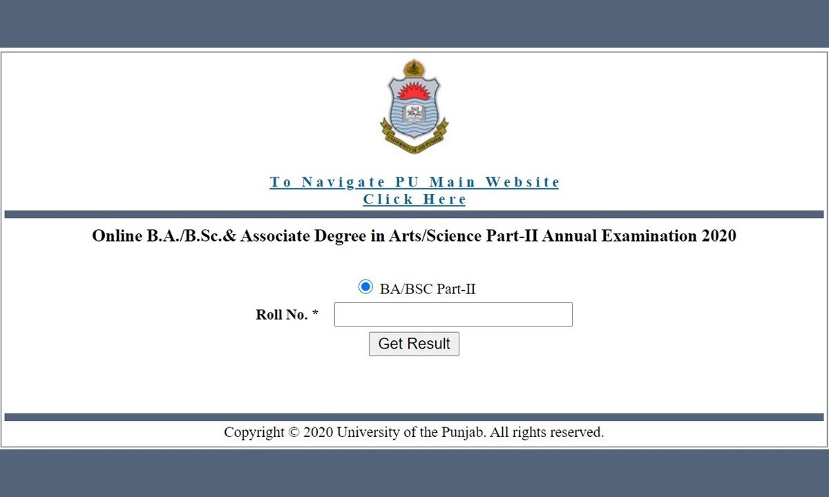 Check PU B.A./B.Sc. & Associate Degree in Arts/Science Part-II Result 2020