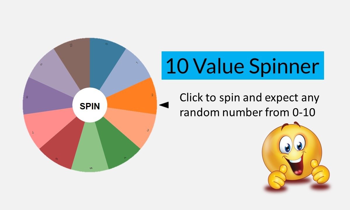 10 Value Spinner – Get Random Number from 1-10