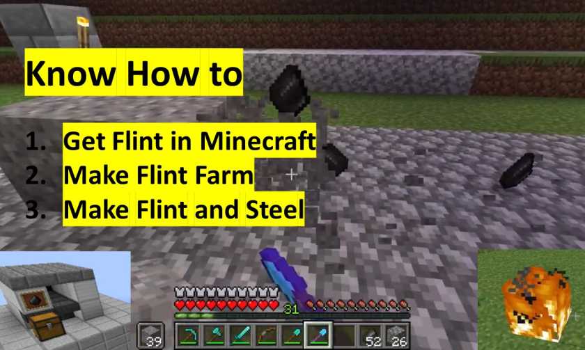 how to get flint and steel in minecraft the fastest way