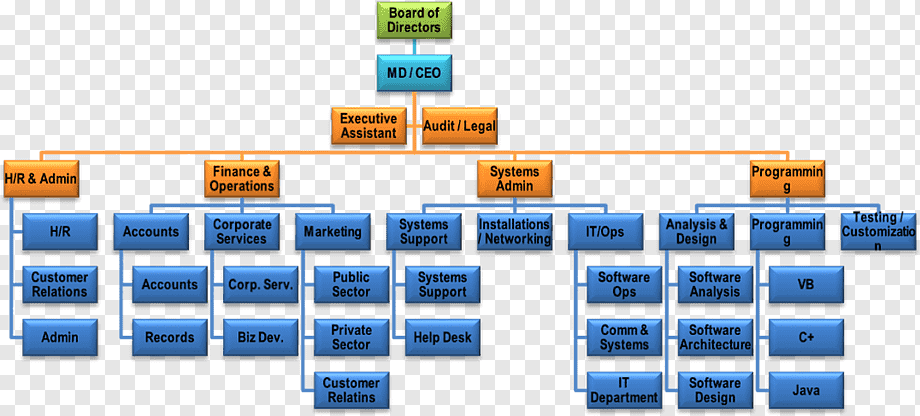 Tech company organizational structure