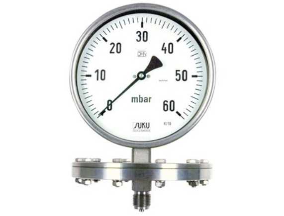 How does a diaphragm pressure gauge work?