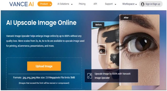 VanceAI Image Upscaler to Enlarge Image Without Quality Loss