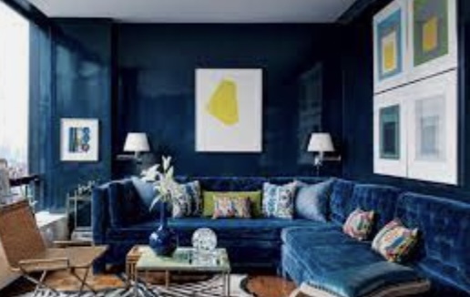 Modern Interiors With Rich Blue Decor Ideas