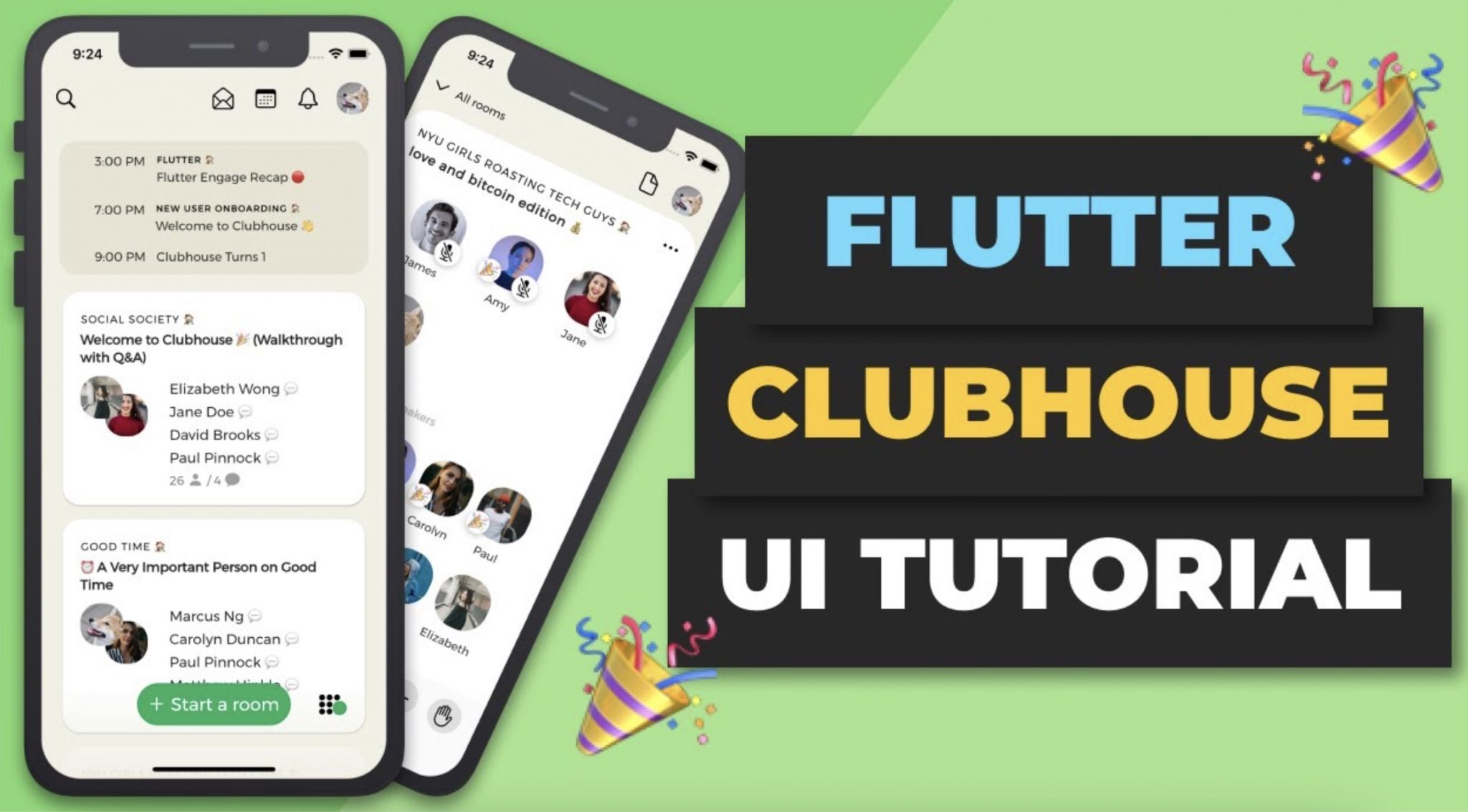 Clubhouse clone: application development with Flutter